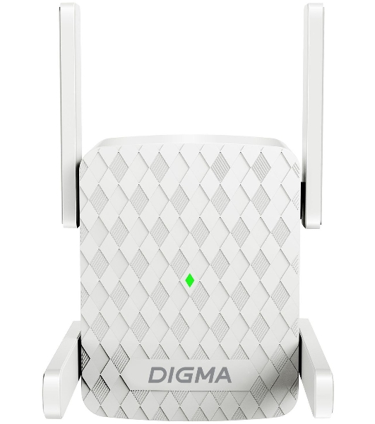 Повторитель беспроводного сигнала Digma D-WR400 AC1200 10/100BASE-TX/Wi-Fi белый