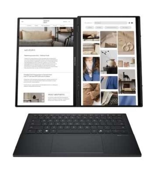 Ноутбук ASUS Zenbook Duo 2025 UX8406CA-QL345X/14'/OLED/Intel Core Ultra 7 255H/32Gb/1Tb SSD/Intel Arc/Windows 11 Pro/серый/1.65kg