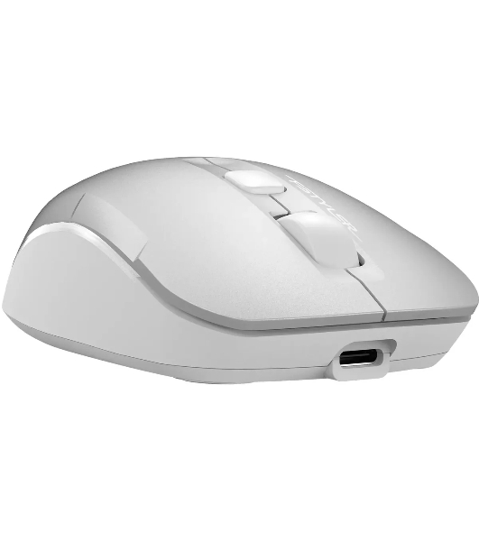 Мышь беспроводная A4Tech Fstyler FB26CS Air2 серебристый/белый, 2000 dpi, радиоканал, Bluetooth, USB, кнопки - 4
