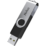 Флешка USB Netac U505 (NT03U505N-016G-32BK), 16Gb, USB3.0, R/W 110/45, черный/серебристый, фото 1