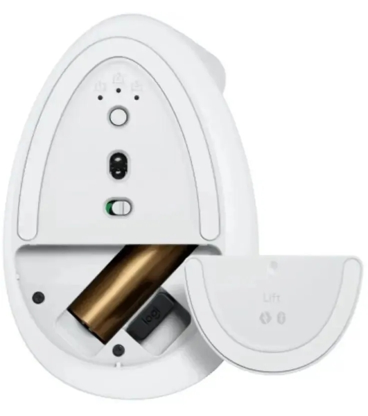 Мышь беспроводная Logitech Lift белый, 4000 dpi, радиоканал, Bluetooth, USB, кнопки - 6