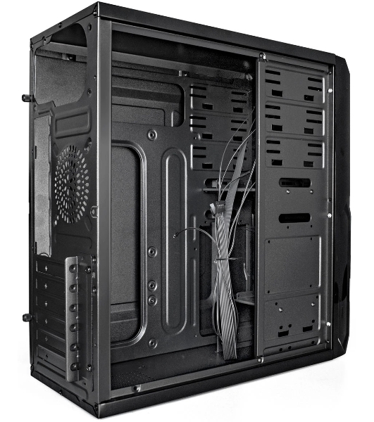 Компьютерный корпус Miditower ExeGate XP-329S-UNS500 (ATX, БП UNS500 с вент. 12см, 2*USB, аудио, черный)