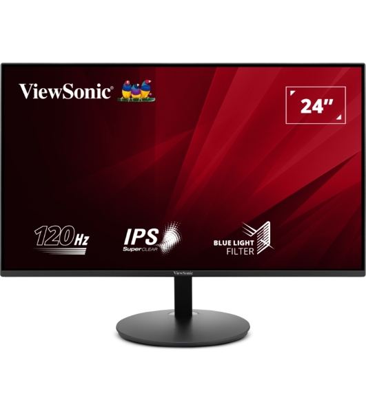 Монитор 23.8' ViewSonic VA24E1-H IPS 1920x1080, 120 Гц, 5 мс, 16:9, 250 кд/м², HDMI 1.4, VGA, черный