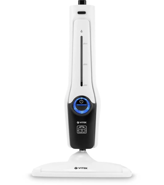Паровая швабра Vitek VT-8191 Metropolis белый, напольный, 1500 Вт, 25 г/мин, 450 мл