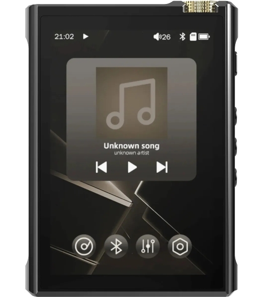 Плеер Hi-Fi Flash Digma Pro XT7 черный/золотистый/3.5'/microSD/microSDHC
