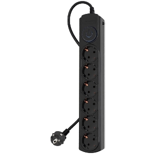 Сетевой фильтр Ippon BK-6-EU-3-10-B 3 м, 6 розеток, черный, коробка