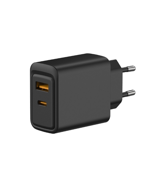 Сетевое зарядное устройство Rexant с портами USB-A и USB-C, 30Вт, черный