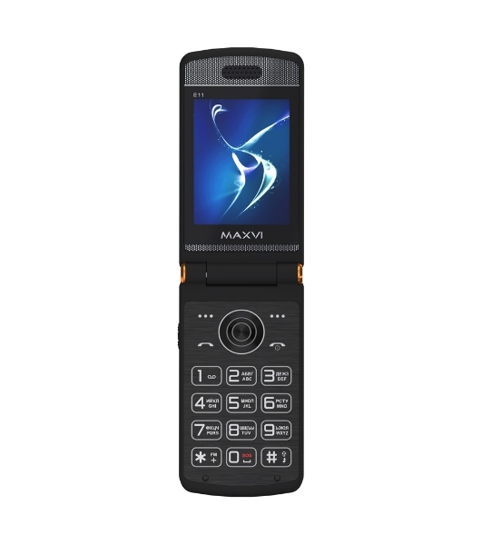 Мобильный телефон Maxvi E11 черный/золотистый