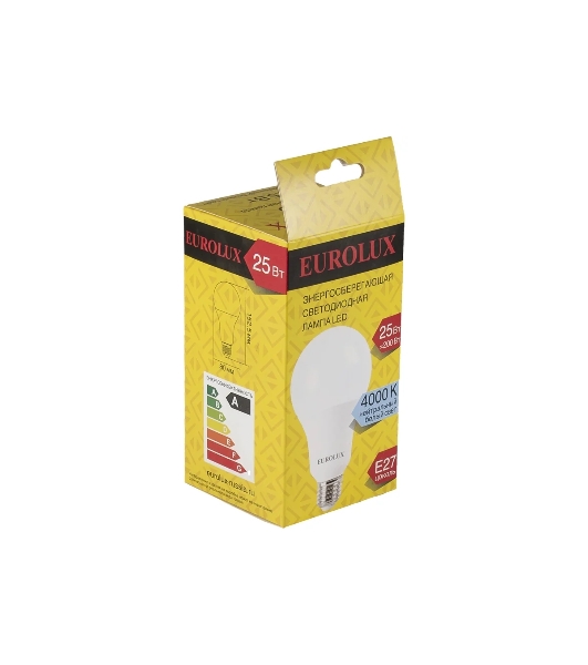 Лампа светодиодная EUROLUX LL-E-A80-25W-230-4K-E27 груша