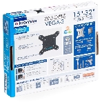 Кронштейн для телевизора Kromax VEGA-3 new черный 15'-32' макс.20кг настенный фиксированный, фото8