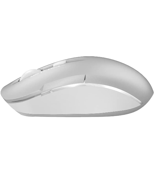 Мышь беспроводная A4Tech Fstyler FB26CS Air2 серебристый/белый, 2000 dpi, радиоканал, Bluetooth, USB, кнопки - 4