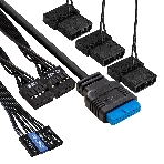 Компьютерный корпус Miditower ExeGate EVO-5001A (ATX, без БП, 2хUSB+1хUSB 3.0+HD Audio, черный, 3 вент.12см с RGb подсветкой, боковая панель - закаленное стекло), фото2