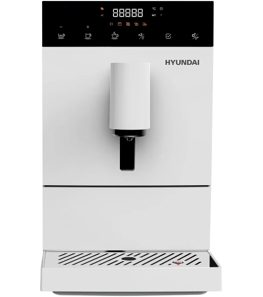 Кофемашина Hyundai HAM-4400 белый/черный, исп. кофе - зерновой, 1.1 л, 1350 Вт, 20 бар