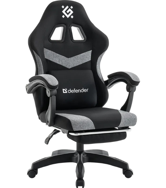 Кресло игровое Defender Runa PRO черн/серый, ткань, класс 2