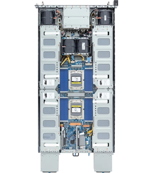 Серверная платформа Gigabyte Server Platform G294-Z43/2U/2xAMD (9004/9005)/2xHS/24xDIMM/4xSFF NVME/SAS/SATA + 4xSFF SATA/SAS/16xGPUs SS/2x10GbE/16xFHFL + 2xLP/2x3000W/Rails/1Y