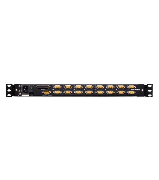 Портовый переключатель 16 с KVM консолью ATEN 16-Port PS/2-USB VGA Single Rail 17.3' 1920 x 1080 @ 60 Hz LCD KVM Switch