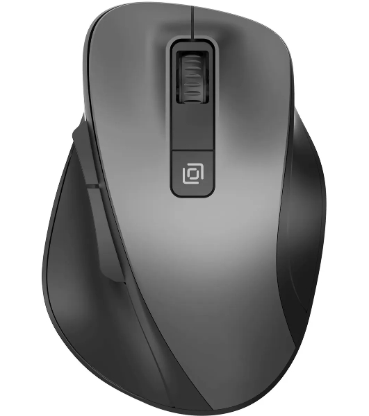Мышь беспроводная Oklick 504MW черный/серый, 1600 dpi, радиоканал, USB, кнопки - 6
