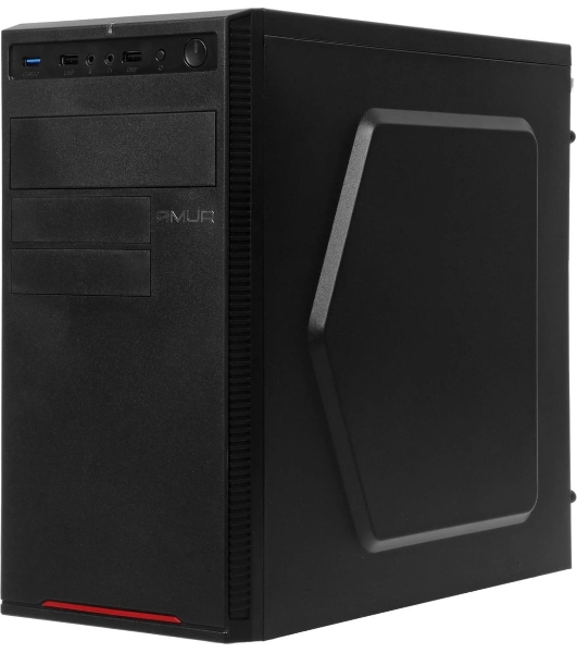Компьютер Amur Нарвал B7I21 MT i3 12100 (3.3) 16Gb SSD 512Gb UHDG 730 FreeDOS 2.5xGbitEth 400W мышь клавиатура черный (RUS) (2147008)