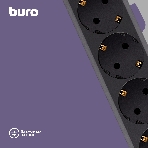 Сетевой фильтр Buro 600SH-16-5-B 5 м, 6 розеток, черный, коробка, фото6