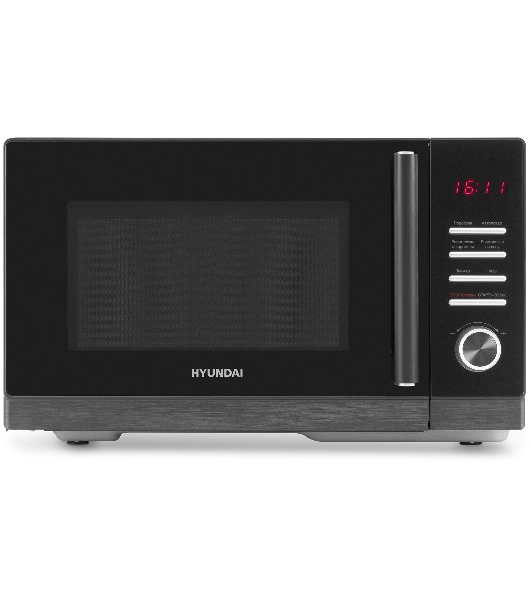 Микроволновая печь Hyundai HYM-D3012 черный, 25 л, 800 Вт, переключатели - кнопки, поворотный механизм