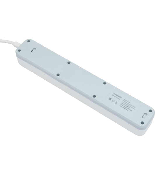 Сетевой фильтр Гарнизон 2.0 Мультипорт EPS-4-U3-W-4, 4 р, 10А, 3xUSB, 4 м, ур.защиты 2+, белый, пакет