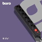 Сетевой фильтр Buro 600SH-16-5-B 5 м, 6 розеток, черный, коробка, фото7