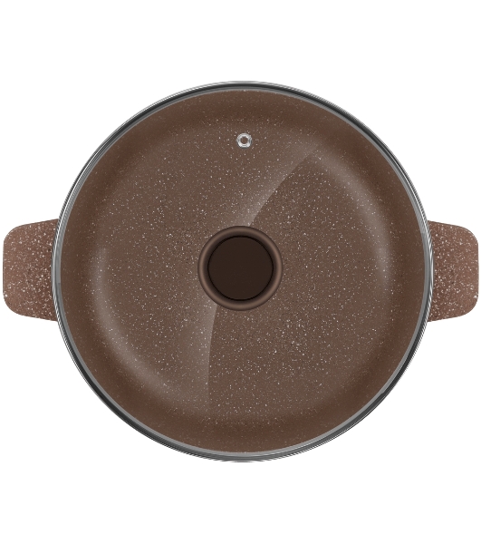 Кастрюля Maunfeld CARMEL MF24CRM01CR, 24 см, 4 л из литого алюминия со стеклянной крышкой