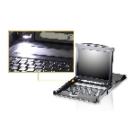 Портовый переключатель 16 с KVM консолью ATEN 16-Port PS/2-USB VGA Single Rail 17.3' 1920 x 1080 @ 60 Hz LCD KVM Switch, фото5