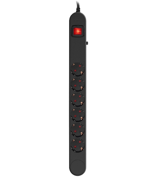 Сетевой фильтр Ippon NF-EU-3-16 3 м, 6 розеток, черный, коробка