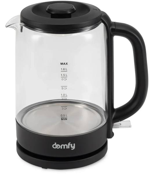 Чайник электрический Domfy DSB-EK304 1.7л. 2200Вт черный (корпус: стекло)