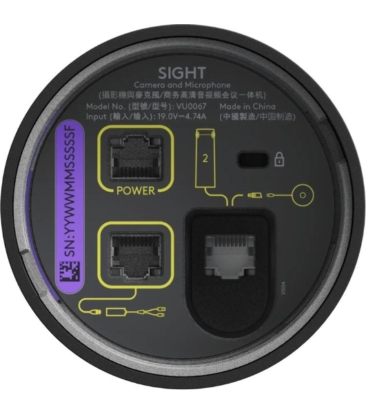 Веб-камера Logitech Sight 3840x2160, 60 кадр/с, USB Type-C, микрофон (7 шт, шумоподавление), автокадрирование, крепление на штатив, графитовый