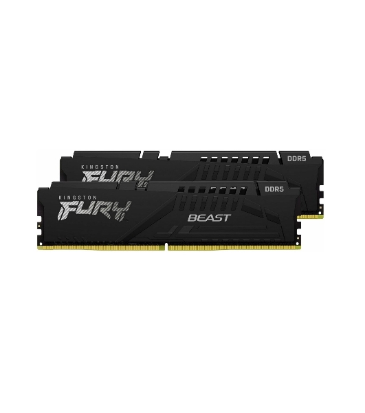 Оперативная память Kingston Fury Beast, DDR5, 16GB (2x8GB), 6000MHz, CL36, DIMM, с радиаторами, RGB, черный