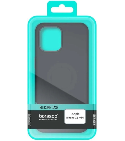 Чехол (клип-кейс) BoraSCO для Apple iPhone 12 mini черный (матовый) (39168)