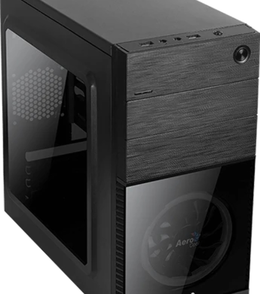 Компьютерный корпус Aerocool/Formula Cs-105 Blue (mATX, без БП, 1x USB3.0, 1x USB2.0, 1x 12cm blue LED front fan)