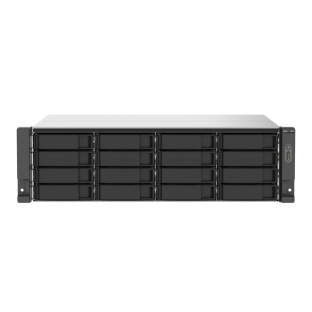 Сетевое хранилище без дисков SMB QNAP TS-1673AU-RP-16G NAS 16 HDD trays, 2x 2.5 GbE, rackmount, 2 PSU. 4-core AMD V1500B 2,2 GHz,RAM 16 Gb (1 x 16 GB) up to 32 Gb (2 x 16 GB). W/o rail kit RAIL-B02
