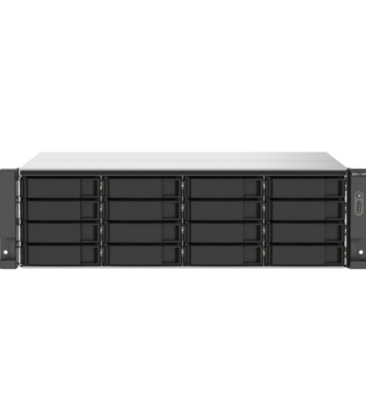 Сетевое хранилище без дисков SMB QNAP TS-1673AU-RP-16G NAS 16 HDD trays, 2x 2.5 GbE, rackmount, 2 PSU. 4-core AMD V1500B 2,2 GHz,RAM 16 Gb (1 x 16 GB) up to 32 Gb (2 x 16 GB). W/o rail kit RAIL-B02