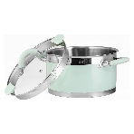 Кастрюля Lara LR02-543 MINT 22x12 см, 4,4 л, носик, индукционное дно, крышка с бортом, полипропилен, силикон, нержавеющая сталь, фото5