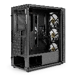 Компьютерный корпус Miditower ExeGate EVO-5001A (ATX, без БП, 2хUSB+1хUSB 3.0+HD Audio, черный, 3 вент.12см с RGb подсветкой, боковая панель - закаленное стекло), фото6