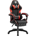 Кресло игровое Defender Serenity черный/красн,класс 2, PU,подножка, фото 1