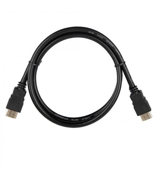 Кабель ACD-DHHM2-10B HDMI 2.0, Golden Plated,19m/19m, черный, 1м