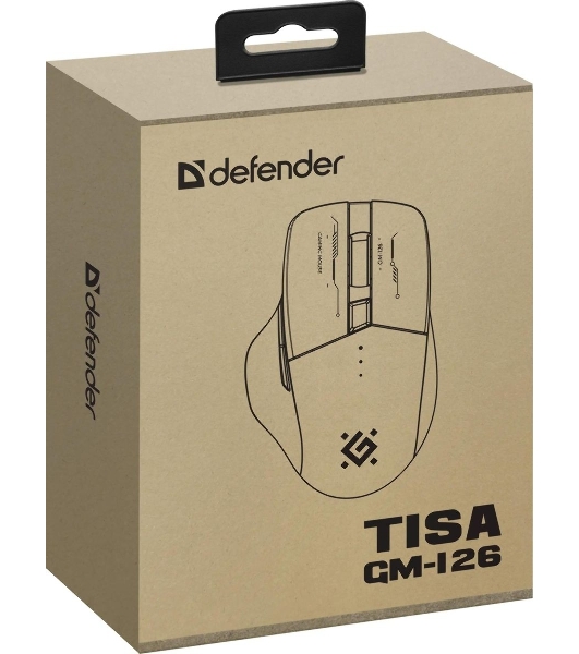 Мышь беспроводная Defender Tisa GM-126 белый/синий, 1600 dpi, радиоканал, Bluetooth, USB, кнопки - 6