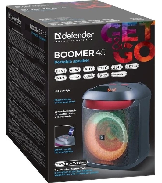 Портативная акустика Defender Boomer 45