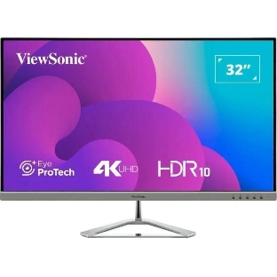 Монитор ViewSonic 31.5' VX3276-4K-MHD-2 серебристый VA LED 16:9 HDMI M/M матовая 350cd 178гр/178гр 3840x2160 60Hz DP 4K 6.9кг