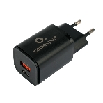 Сетевое зарядное устройство Cablexpert MP3A-PC-43, 30Вт, 3А, быстрая зарядка QC3.0/PD, 2 порта: USB и Type-C, черный, пакет, фото 1