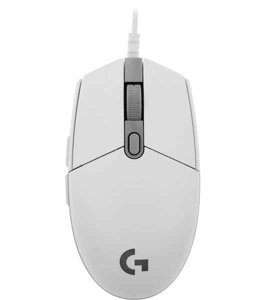Мышь проводная Logitech G102 LIGHTSYNC белый, 8000 dpi, USB, кнопки - 6