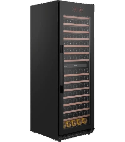 Винный шкаф встраиваемый Maunfeld MBWC-415D171, вместимость: 171 бутылок, черный