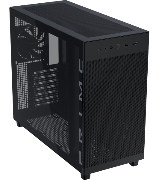 Корпус ASUS Prime AP303 TG, Midi-Tower, чёрный, 1 x 120 мм