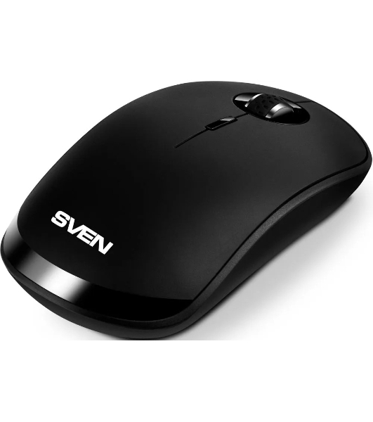 Мышь беспроводная SVEN RX-570SW черный, 1600 dpi, радиоканал, Bluetooth, USB, кнопки - 4
