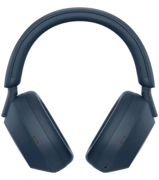 Беспроводные/проводные наушники Sony WH-1000XM5 синий, полноразмерные, Bluetooth + проводной, активное шумоподавление, до 30 ч