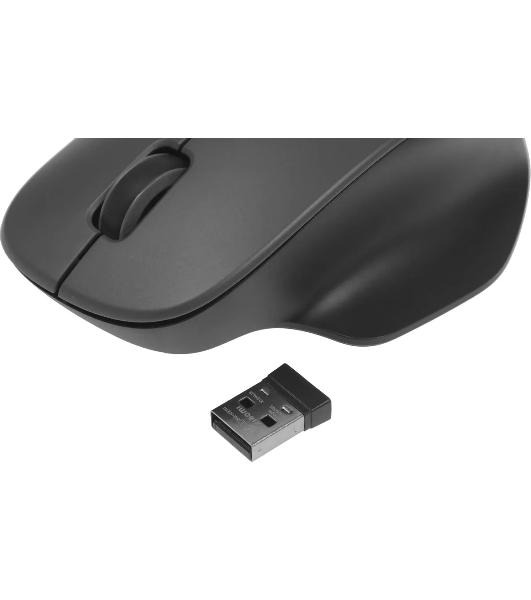 Мышь беспроводная Xiaomi Wireless Mouse Comfort Edition черный, 1200 dpi, радиоканал, USB, кнопки - 3